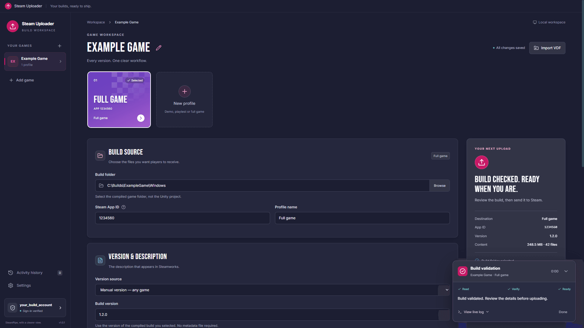 15. Local validation has finished; no upload has happened yet.