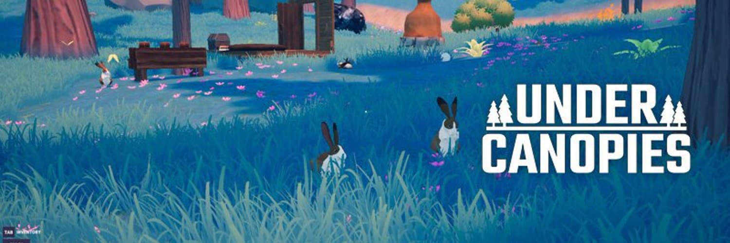 Rabbits exploring the colorful forest of Under Canopies